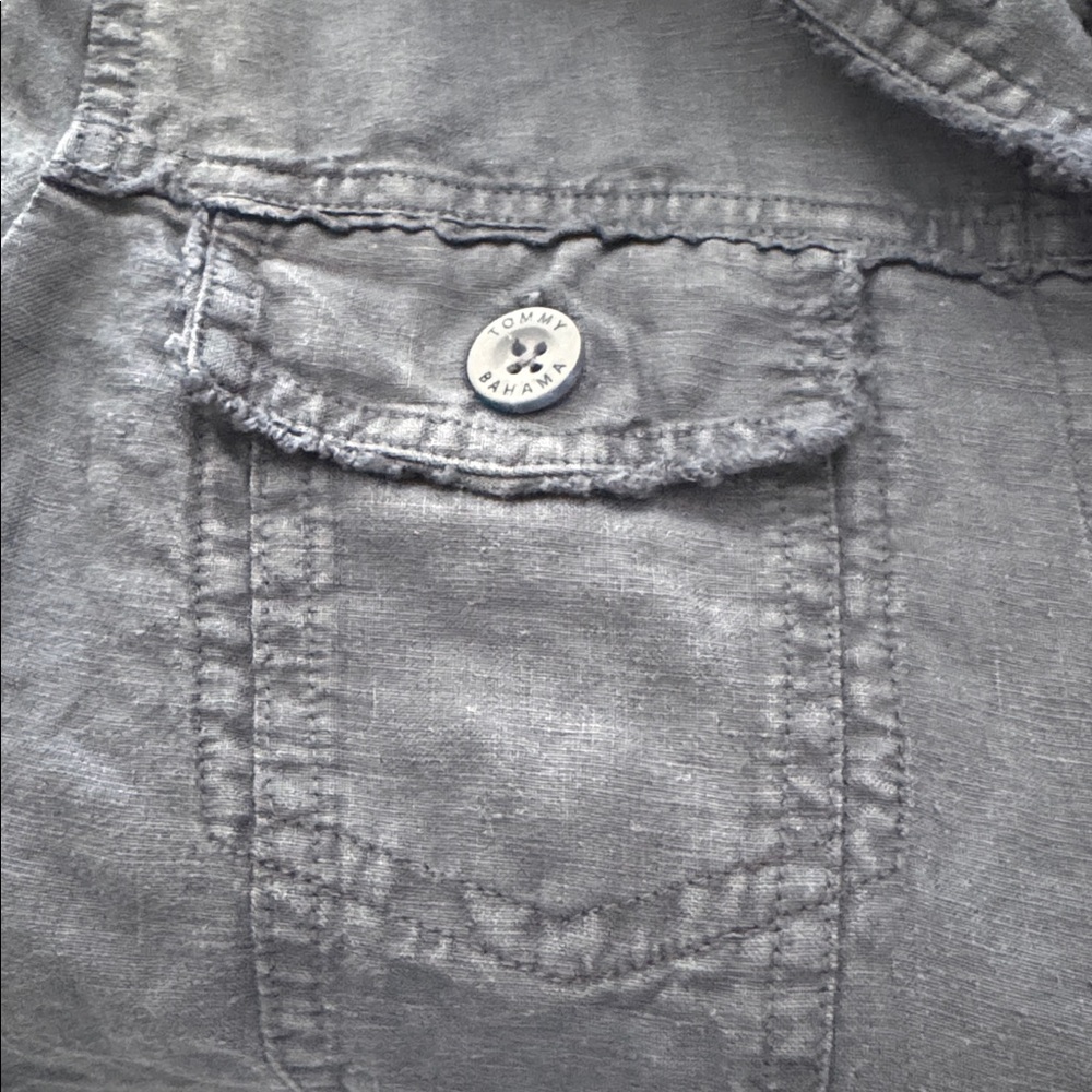 Tommy Bahama Button Down Linen Jacket.  Size Small. Navy. - Picture 6 of 7